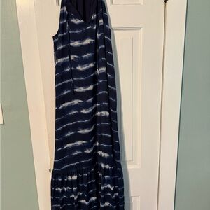 Banana Republic Navy and White Striped Dress